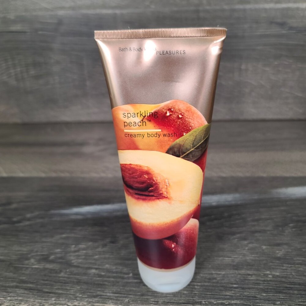 Bath and Body works Lot of 2 Used Pleasures Body Lotion Peach and Exotic Coconut - Picture 9 of 14